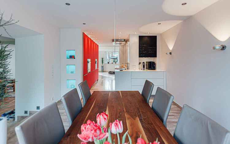 K&uuml;chenplanung die Weite und Verbindungen schafft